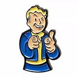 Fallout 4 Vault Boy Character 1 1/2' Tall Metal Enamel Lapel Pin