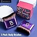 BS-MALL Self Tanning Body Brush Makeup Brushes Set of 2 – Multi-Purpose Body Brush & Ultra-Soft Synthetic Bristles, Perfect for Face & Body Application & Travel & Daily Use (Bright Purple)