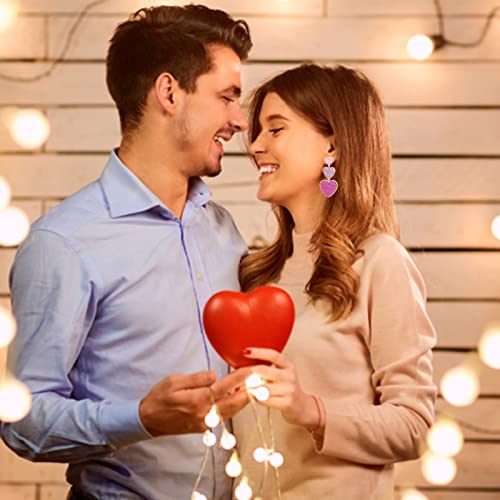 Heart Earrings For Women Valentines Earrings Red Heart Stud Earrings For Girls Valentines Day Gifts For Her (A:style 1) #TOP3