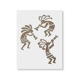 Kokopelli Stencil Template for Walls and Crafts - Reusable Stencils for Painting in Small & Large Sizes