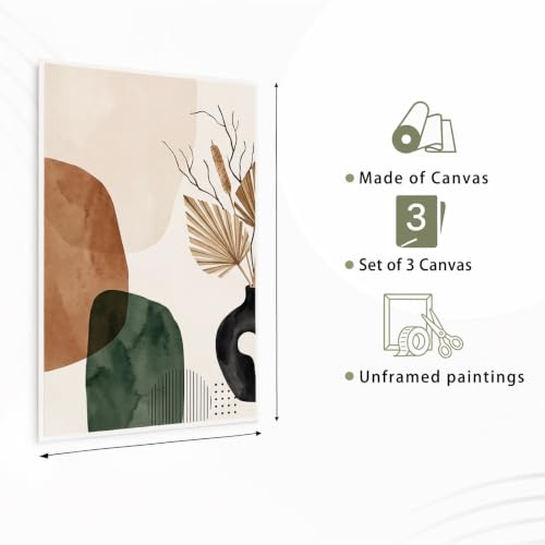 Arte de pared bohemio de 3 piezas para crear un oasis de calma y diseño en tu dormitorio 4