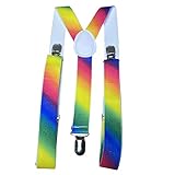 [VPbao] １本 サスペンダー Y型 男女兼用 安定感のある幅広タイプ メンズ レディース キッズ カジュアル 2.3cm オーロラ