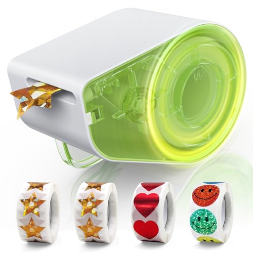 Minizoo Manual Sticker Dispenser for Rolls of Stickers with 1520Pcs