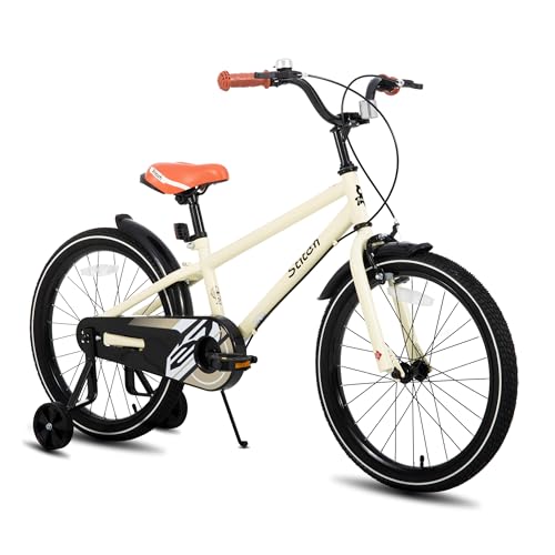 STITCH 18 Zoll Kinderfahrrad für 5-8 Jahre Mädchen & Jungen, 18 Zoll Kinderfahrrad mit Stützrädern, Beige STITCH 18 Zoll Kinderfahrrad für 5-8 Jahre Mädchen & Jungen, 18 Zoll Kinderfahrrad mit Stützrädern, Beige