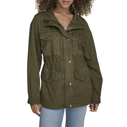 Levi's Women's 4-Pocket Stand Collar Military Jacket