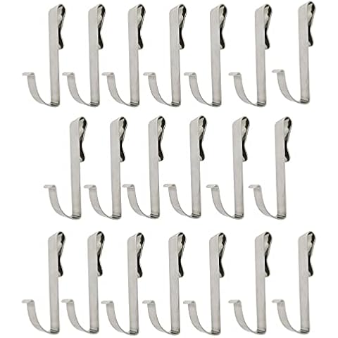 glrovazas Snap On Hook 20 Pcs Wire Rack Hook,J Shaped Hook,Heavy Duty S Hook, Hanging,J Rail Hooks,Wire Shelving Accessories Cover