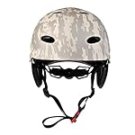 Courtieyeardceastea Casco de seguridad para deport...: Adecuado para kayak, canoa, wakeboard, esquí acuático, paddleboard, canotaje, surf, vela u otros deportes acuáticos Con almohadilla de barbilla ajustable y una rueda de trinquete que garantiza un ajuste cómodo y seguro 11 rejillas de ventilación para...