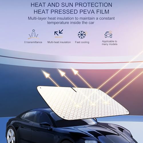 Parasol de voiture renforcé et pare-soleil réfléchissant réutilisable - 7