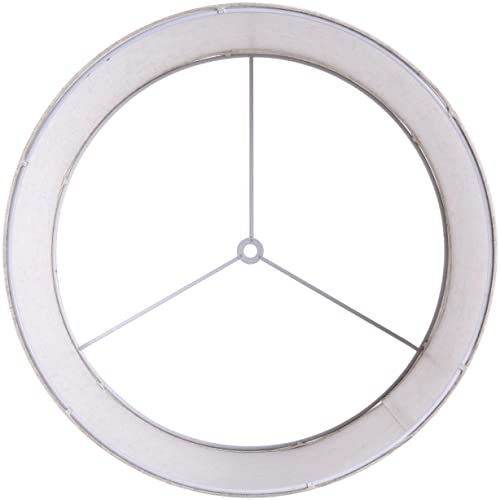 GO&SO Natural Linen Medium Drum Lamp Shades 13" Top x 13" Bottom x 10" High (Spider) Modern Beige Gray Lampshade for Table Lamps Bedside Lamps -Assembly Required - By GO&SO