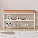 ABHNUGFS Simple Home Shoe Changing Stool, Entryway Shoe Cabinet, and Bench All in One.