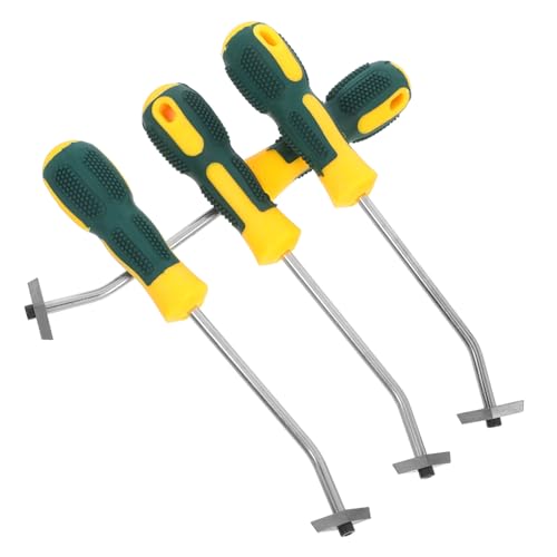 WOONEKY 4 Piezas Herramientas para Limpieza de Lechada de Azulejos con Punta de Carburo de Tungsteno Removedor de para Pisos y Paredes Mango Ergonómico y Construcción Resistente para de