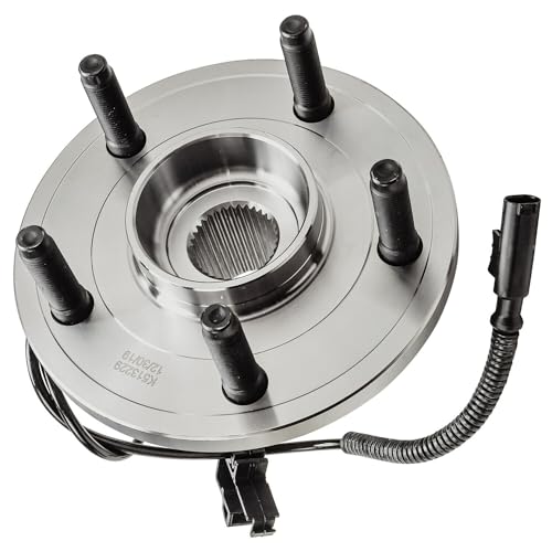 Image of Detroit Axle - 2 Front Wheel Bearing Hubs Assembly for 2005-2010 Dodge Dakota, 2006-2008 Mitsubishi Raider, 2011 Ram Dakota 4-Wheel ABS, 5 Lug