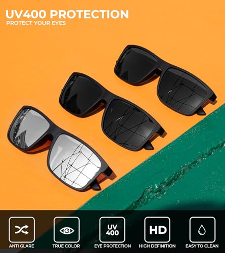 Image of KALIYADI Sunglasses for Mens Polarized-Sunglasses: Men Sun Glasses with UV400 Protection for Driving Fishing Golf
