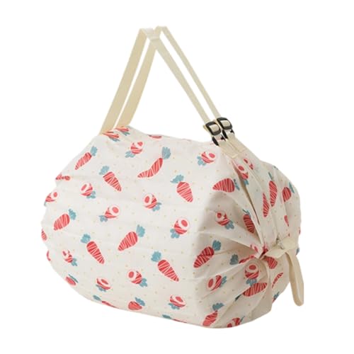 Bolsa de la compra plegable – Bolsa de viaje reutilizable de nailon con asas | Bolsas plegables de carga fuerte para aperitivos, pasteles, refrescos, agua, bebidas, cerveza, frutas, picnic, uso diario