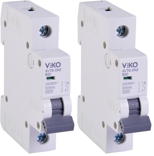 4VTB-1B50 Otomatik Sigorta 4,5kA B Tipi 1 Kutup 50A (2 paketi)