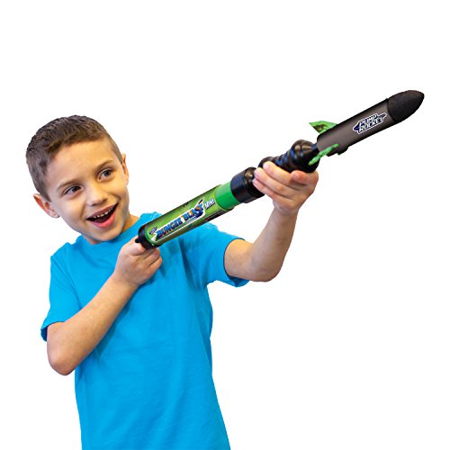 Geospace Bungee Blast Mini - Foam Pump Rocket Toy with EZ-Pull Bungee Power Launch System, Single (Assorted Colors)