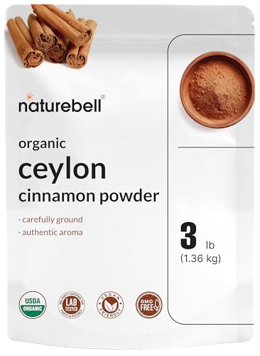Organic Ceylon Cinnamon Powder, 3Lbs | True Sri Lanka Bark Source – Freshly Ground Sticks – Raw Cinnamon Spice Flavor & Aroma – Non-Gmo, Filler Free, No Gluten