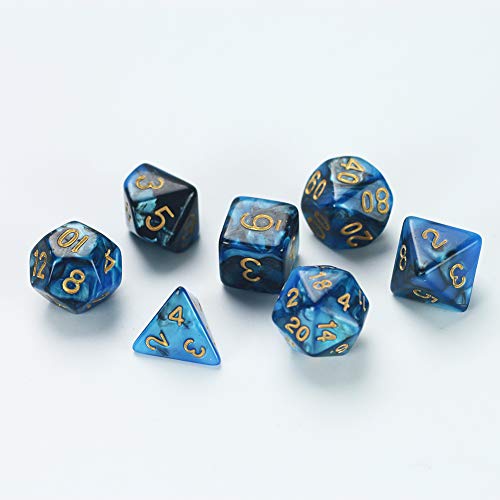 Qielizi Dnd Dice Bag Pouch,Pu Leather Dragon Dice Pouch Wih 7 Die Set Perfect For Dungeons And Dragons Rpg D&D Dices, Coins And Accessories(Starry Sky) #TOP4