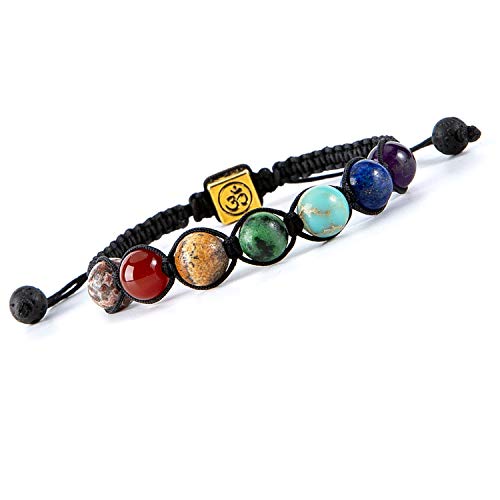 Chakra Bead Bracelets for Women - 8mm 7 Chakra Healing Bracelet With Real Stones Anxiety Meditation...