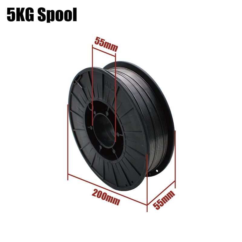 WALNUTS Alambre de soldadura con núcleo fundente de 4,8 KG a 5KG, soldadura MIG sin gas, varillas de soldadura sin gas, E71T-GS, 0,8mm, 0,9mm, 1,0mm, 1,2mm (Color : 0.9mm)