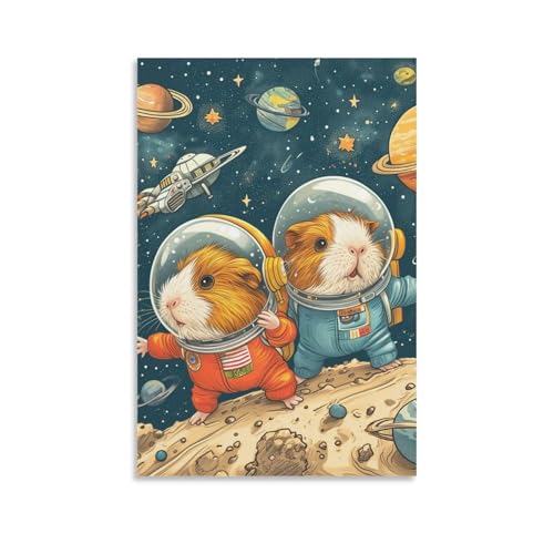 Tableau cochon d'inde dans l'espace déco murale salon 50x75cm
