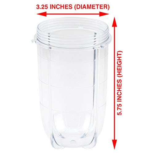 Repuesto para licuadora Magic Bullet vaso alto 16 oz 2 piezas miniatura 3