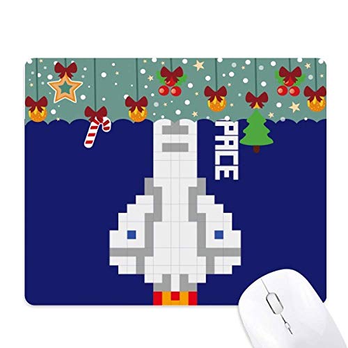 Tapis de souris univers pixel et fusée en caoutchouc pour bureau