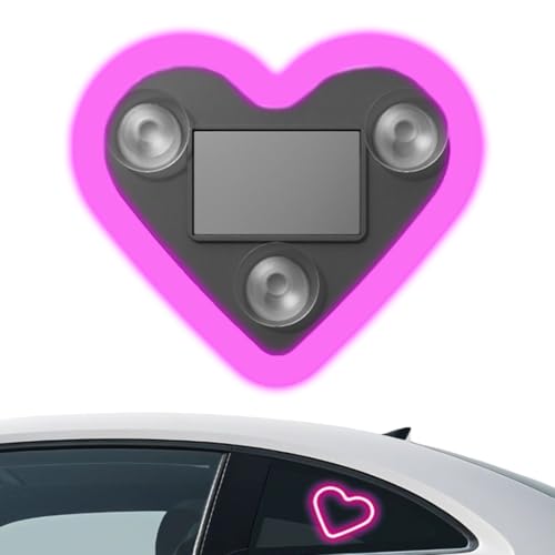 Luz Ambiental LED para Coche - Luz LED Ambiental Coche Forma Corazón | Iluminación Decorativa Romántica para Automóvil Moto Puerta - Día de San Valentín Moto Puerta Camión