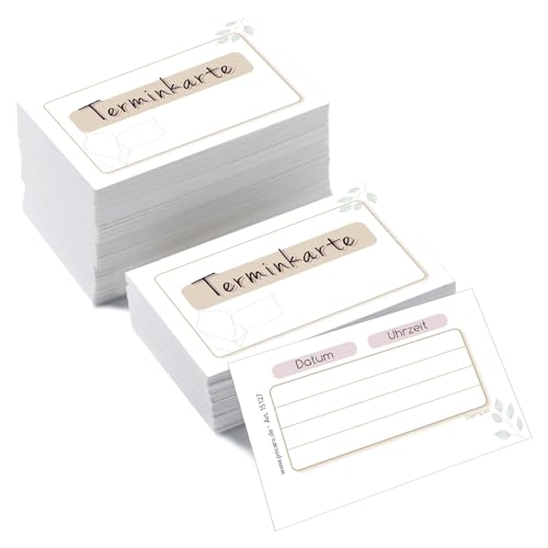 Cartes de rendez-vous PRICARO Feuilles : lot de 200 cartes de rappel pour votre calendrier