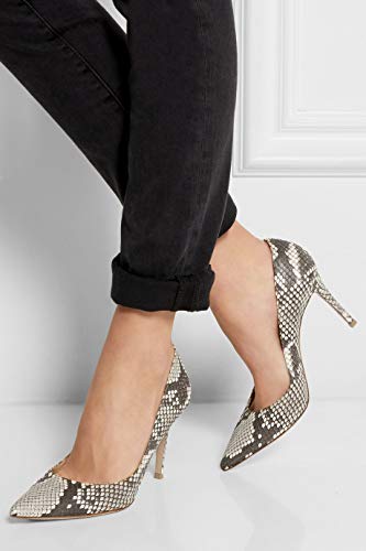 SAMMITOP Women's Classic 80mm High Heel Pumps Pointed Toe Office Work Dress Shoes3