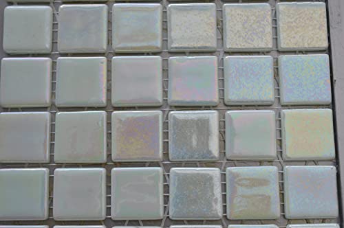 Mosaico cristal blanco antihumedad para renovar paredes antiguas 8