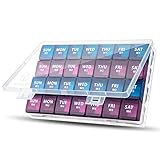 XL Monthly Pill Organizer 1 Time a Day, 28 Day Pill Box Once a Day, 4 Week Pill Case Large Compartments, Yaklim Weekly Vitamin Organizer Extra Large, Medicine Container for Daily Pill Keeper