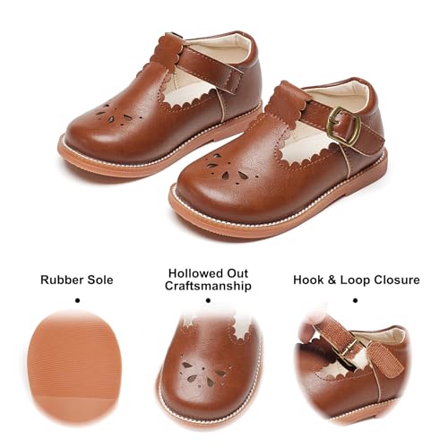 Image of Felix & Flora Toddler Little Girl Mary Jane Dress Shoes - Ballet Flats for Girl Party School Shoes