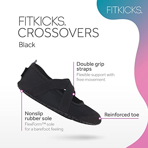 FITKICKS Crossovers Active Lifestyle Footwear Double Grip Straps Reinforced Toe Flexible Range of Motion Comfort Fit2