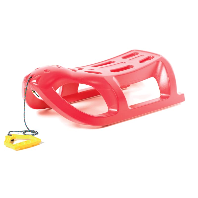 FORTENA Schneeschlitten mit Metallschienen und Seil ohne...