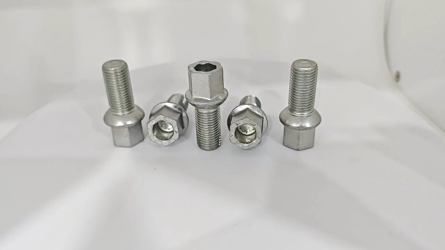 Image of 5 Pack 8D0601139D WHT002437 M14x1.5 Car Lug Nuts Wheel Lug Bolts | Compatible With Volkswagen /VW Golf Jetta Passat Beetle CC for Audi A3 A4 A5 A6 A7 Quattro A8 M14-1.5 Lug Bolts(Silvery)