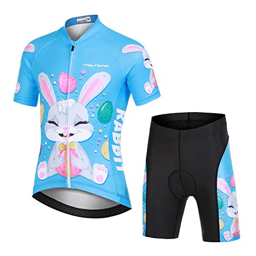 LCIGIA Radtrikot Kinder Set - Gepolsterte Radhose Mit Trikot Für Jungen & Mädchen