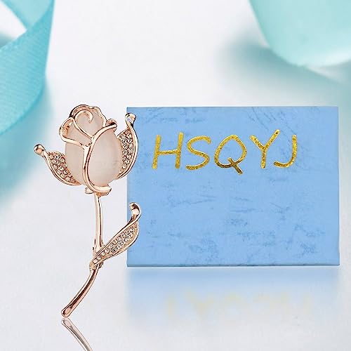 Image of Crystal Pearl Flower Brooches Pins Fashion Beautiful Created Rhinestone Floral Brooch Good Idea for Party Dance Wedding Banquet for Elegant Women Girl