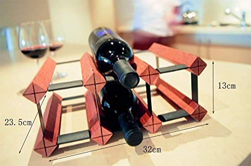Soporte de vino de madera vertical para 3 botellas miniatura 2