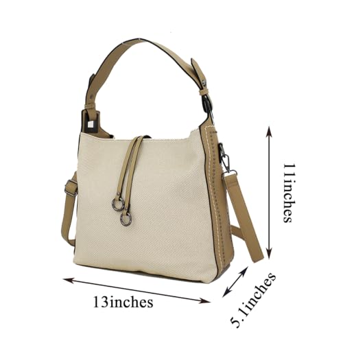 Image of Designer Soft Leather Textured Large Capacity Shoulder Bag Trendy Crossbody Handbag For Women Bag Hobo Tote Purse