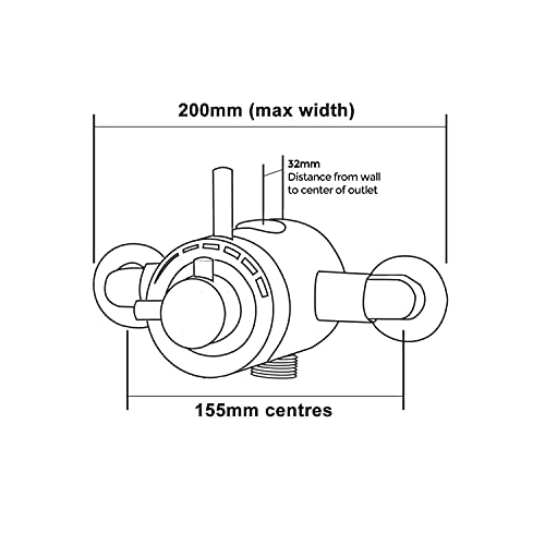 Robinet de douche thermostatique design rond de qualité supérieure