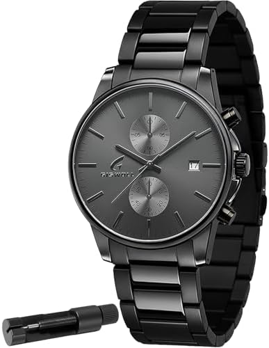 Stylish Stainless Steel Chronograph Watches for Men with a Hefty,...