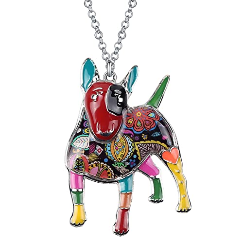 Collier Bowser pendentif cœur en alliage émaillé finition premium