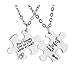 TOYANDONA 2 Pezzi di Collane dei Migliori Amici per 2 Collana di Puzzle di Corrispondenza Dellamicizia BFF - Fianco a Fianco Oa Miglia di Distanza Set di Collane di Migliori Amici
