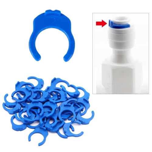 Image of 100Pcs 1 /4 Inch 3 /8 InchLocking Clips Clamps, Quick Connect Fittings Clamps for RO Reverse Osmosis Water Filter Fittings (1 /4Inch and 3 /8Inch)