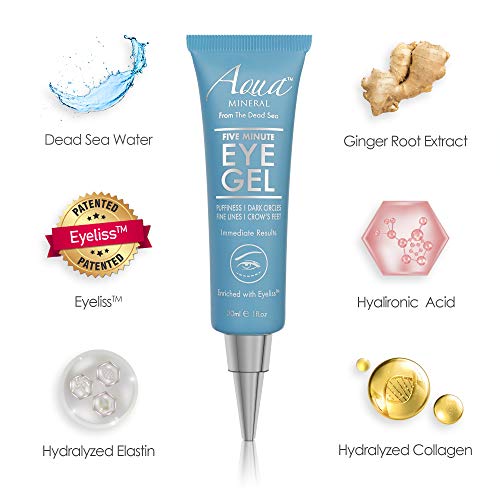 Puffy Eye Gel Instant Results – Naturally Rapid Reduction Eye Gel, Eliminate Wrinkles, Puffiness And Bags – Hydrating Eye Gel W/Green Tea Extract By Aqua Mineral – 1 Oz #TOP4