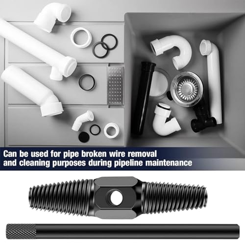 Doppelkopf Schraubenausdreher 1/2 und 3/4 Zoll mit Stick, Linksgewinde Ausdreher Rohrschraubenausdreher Bolzen Entferner für Rohrleitungsreinigung Schlechte Gewindebohrer Wartung