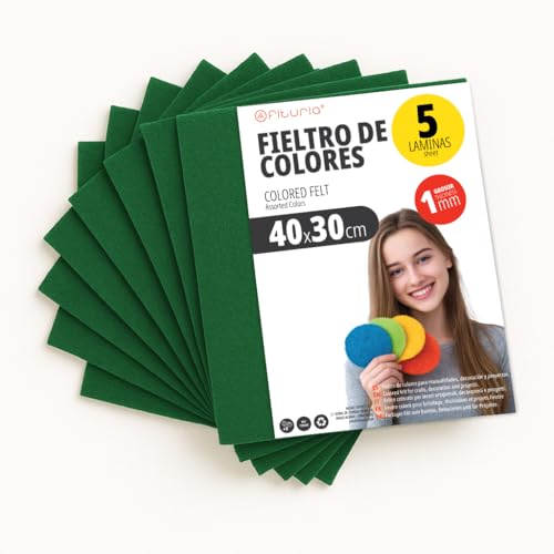 OFITURIA Feutrine de Couleurs pour Loisirs Créatifs, Couture, Patchwork, Artisanat, DIY et...