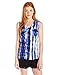 My Michelle Junior's Zipper Top with Knit Front and Tie Dye Back