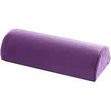 Large Size Half Moon Bolster Pillow Leg Pillow For Neck Back Knees Legs Support Lumbar Roll Half-Moon Shape Purple